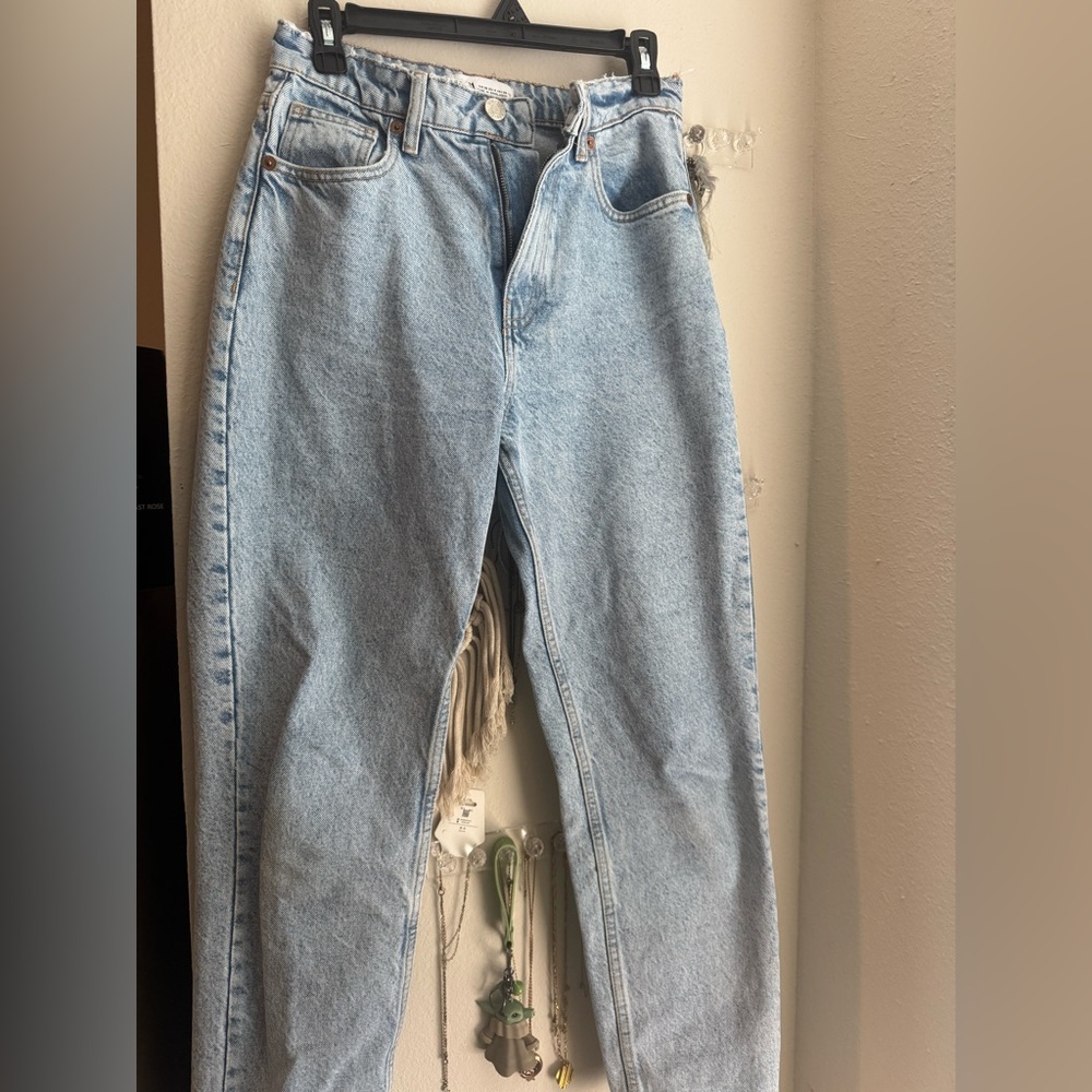 Zara Light Blue Straight Leg Jeans